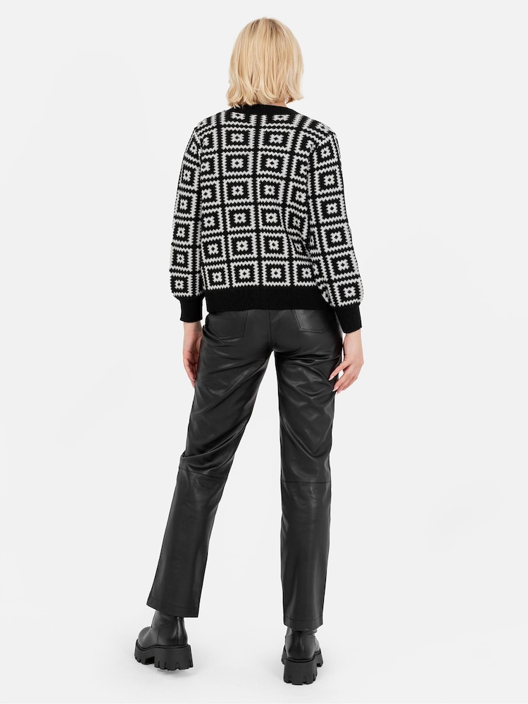 Lovedrobe Geometric Printed Cardi & Crop Set - Image 6 of 6