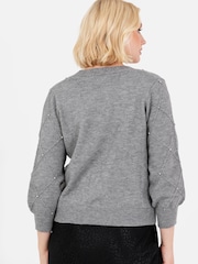 siva - Lovedrobe Diamante Cardigan And Crop Set - Slika 2 iz 6