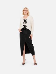Lovedrobe Pearl Trim Cardigan With Velvet Bows - Image 6 of 6
