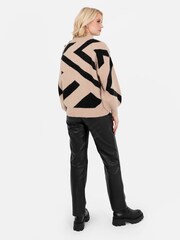 Lovedrobe Geometric Jacquard High Neck Jumper - Image 3 of 6