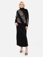 Lovedrobe Paillettenverzierter schwarzer Pullover - Bild 1 von 6