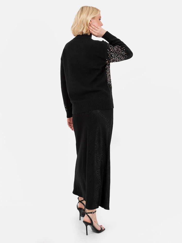 Lovedrobe Paillettenverzierter schwarzer Pullover - Bild 2 von 6