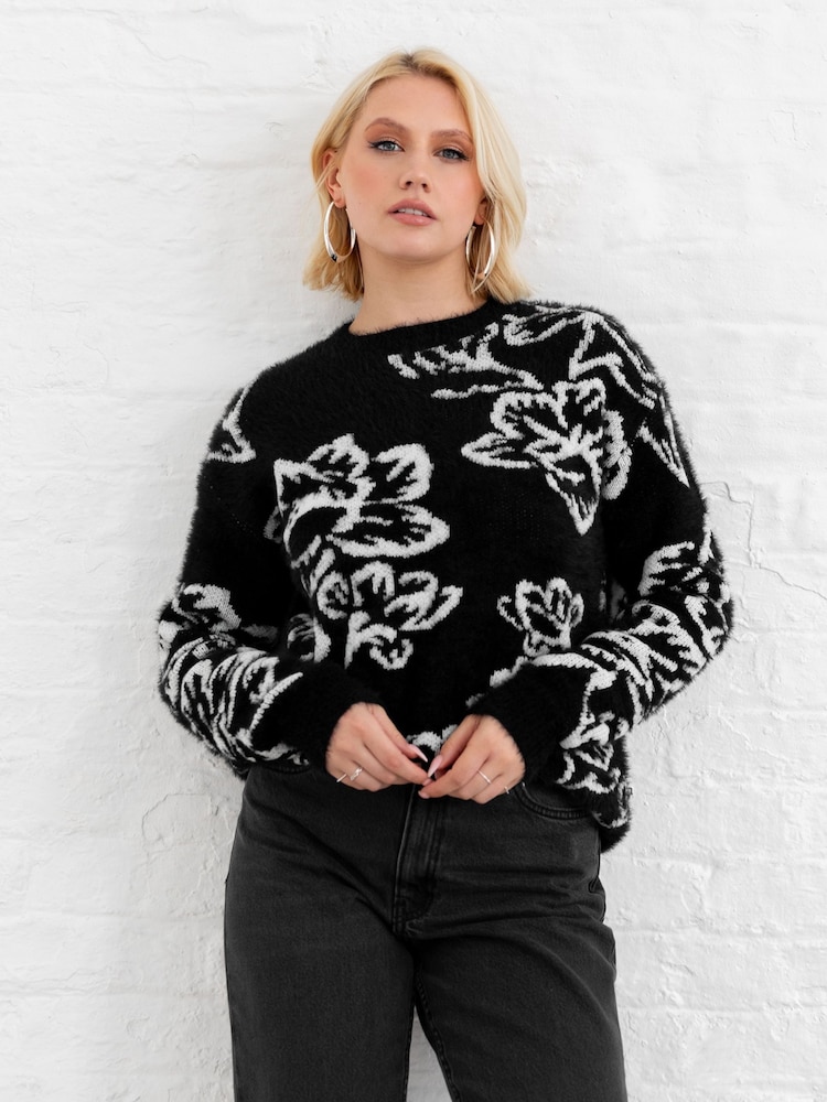 Lovedrobe Floral Jacquard Jumper - Image 1 of 6