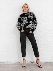 Lovedrobe Floral Jacquard Jumper - Image 3 of 6