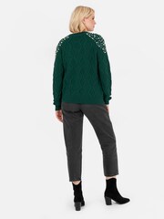 Lovedrobe Pearl Embellished Cable Knit Jumper - Image 2 of 6