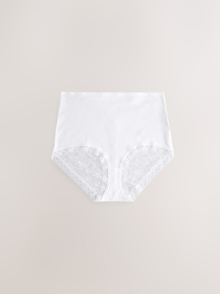 Black / White / Grey Marl Full Brief Full Brief Modal Ultimate Comfort Lace Knickers 4 Pack - Image 2 of 7