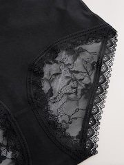 Black / White / Grey Marl Full Brief Full Brief Modal Ultimate Comfort Lace Knickers 4 Pack - Image 7 of 7
