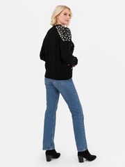 Lovedrobe Pearl Embellished Cable Knit Jumper - Image 4 of 4