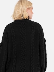Lovedrobe Floral Applique Black Jumper - Image 2 of 5