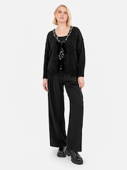 Lovedrobe Pearl Trim Cardigan With Velvet Bows - Image 6 of 6
