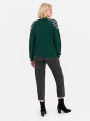 Lovedrobe Pearl Embellished Cable Knit Jumper - Image 5 of 7