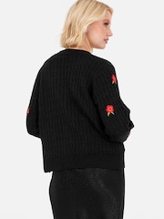 Lovedrobe Floral Embroidered Black Twin Set - Image 6 of 8