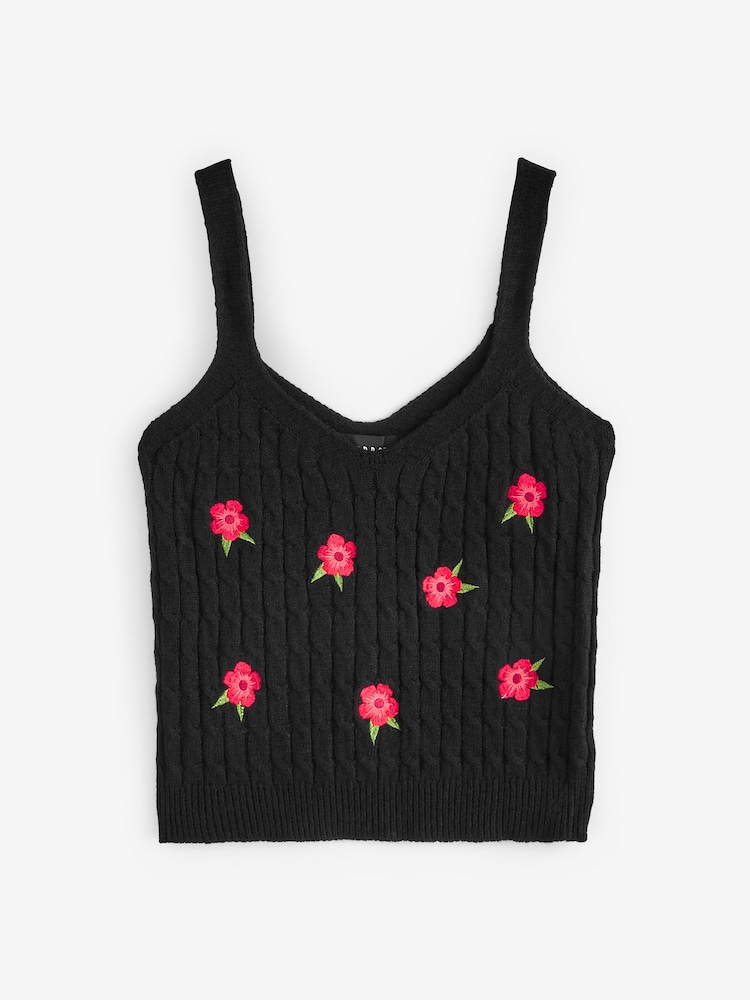 Lovedrobe Floral Embroidered Black Twin Set - Image 8 of 8