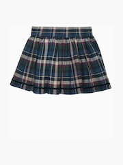 Trotters London Blue Tartan Bow 100% Cotton Skirt - Image 2 of 3