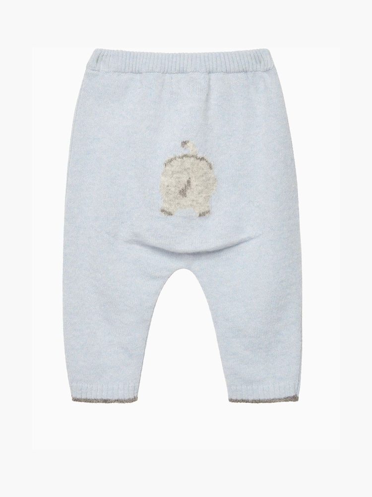 Trotters London Pale Blue Little Elephant Leggings - Image 1 of 3 Trotters London Pale Blue Little Elephant Leggings - Image 1 of 3