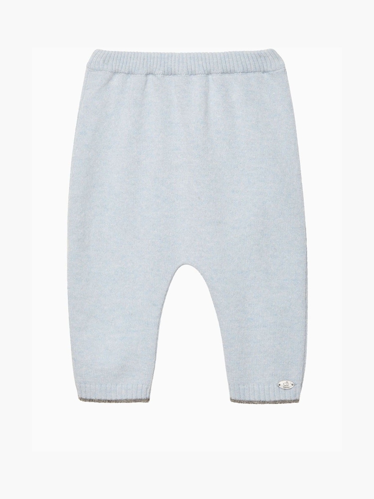 Trotters London Pale Blue Little Elephant Leggings - Image 2 of 3 Trotters London Pale Blue Little Elephant Leggings - Image 2 of 3