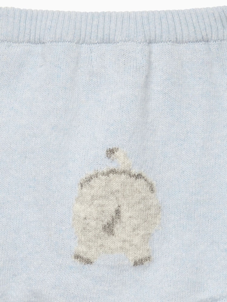Trotters London Pale Blue Little Elephant Leggings - Image 3 of 3 Trotters London Pale Blue Little Elephant Leggings - Image 3 of 3
