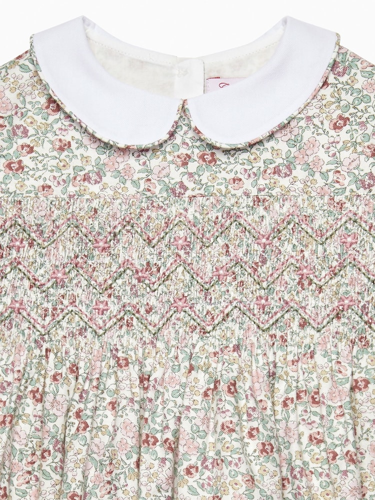 Trotters London Arabella Floral Smocked Cotton Dress - Image 7 of 7