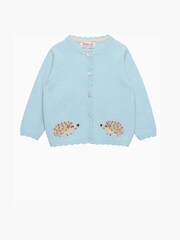 Trotters London Blue Hollie Hedgehog Cardigan - Image 1 of 3