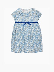 Trotters London Blue Little Liberty Print 100% Cotton Floret Willow Dress - Image 3 of 4