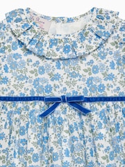 Trotters London Blue Little Liberty Print 100% Cotton Floret Willow Dress - Image 4 of 4