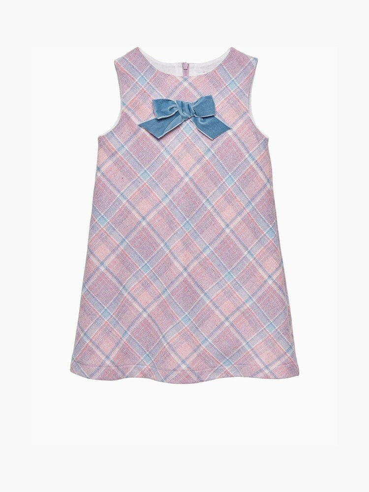 Trotters London Pink Penelope Checked Pinafore - Image 3 of 5