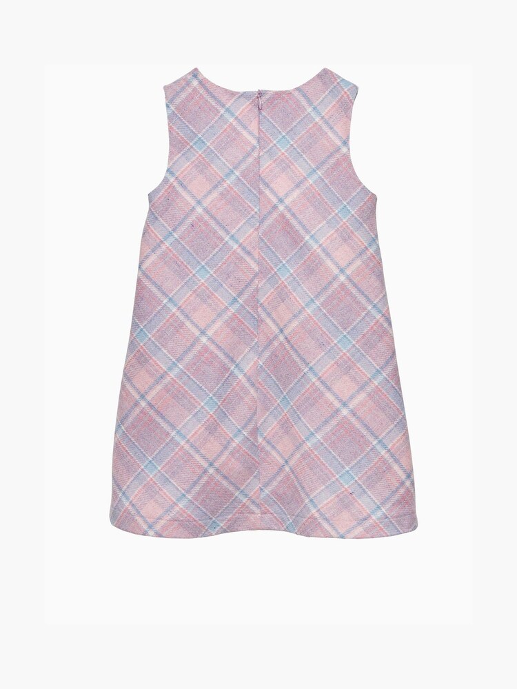 Trotters London Pink Penelope Checked Pinafore - Image 4 of 5