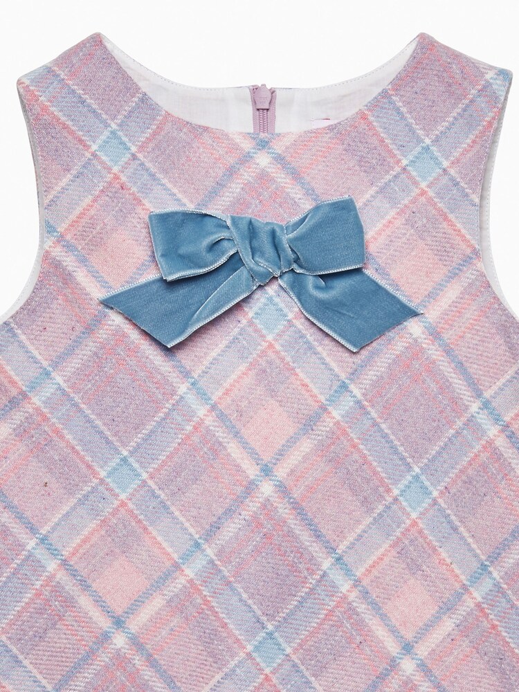 Trotters London Pink Penelope Checked Pinafore - Image 5 of 5