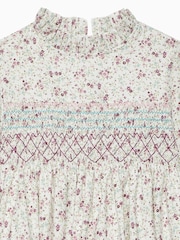 Trotters London Pink Edie Floral Frill Collar Dress - Image 3 of 3