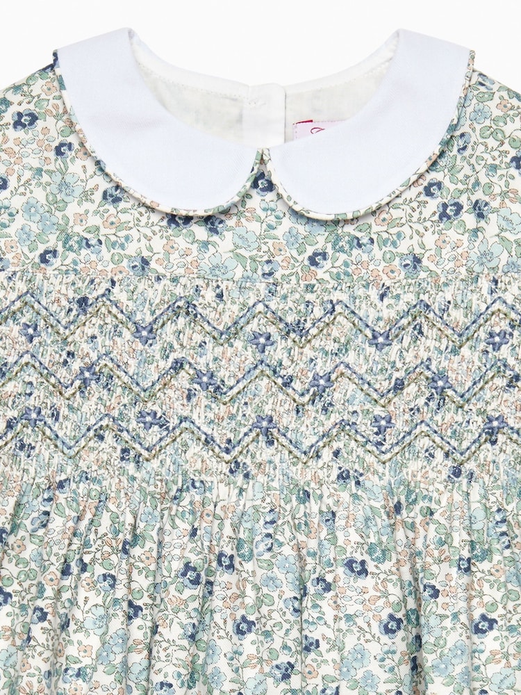 Trotters London Arabella Floral Smocked Cotton Dress - Image 5 of 5 Trotters London Arabella Floral Smocked Cotton Dress - Image 5 of 5