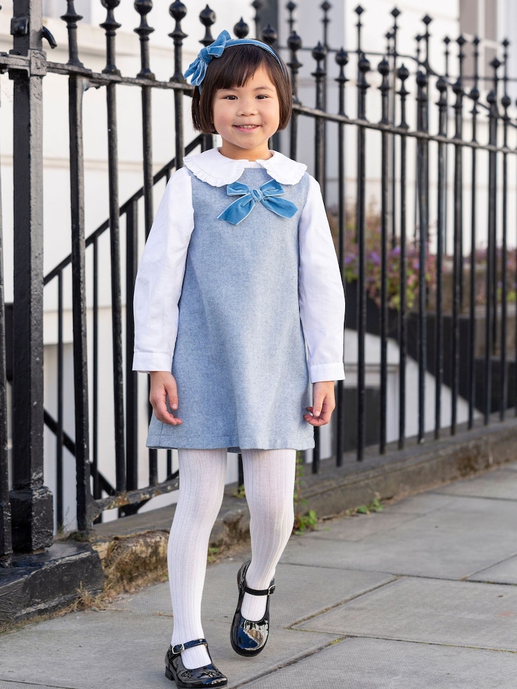 Trotters London Herringbone Georgina Bow Dress - Image 1 of 6
