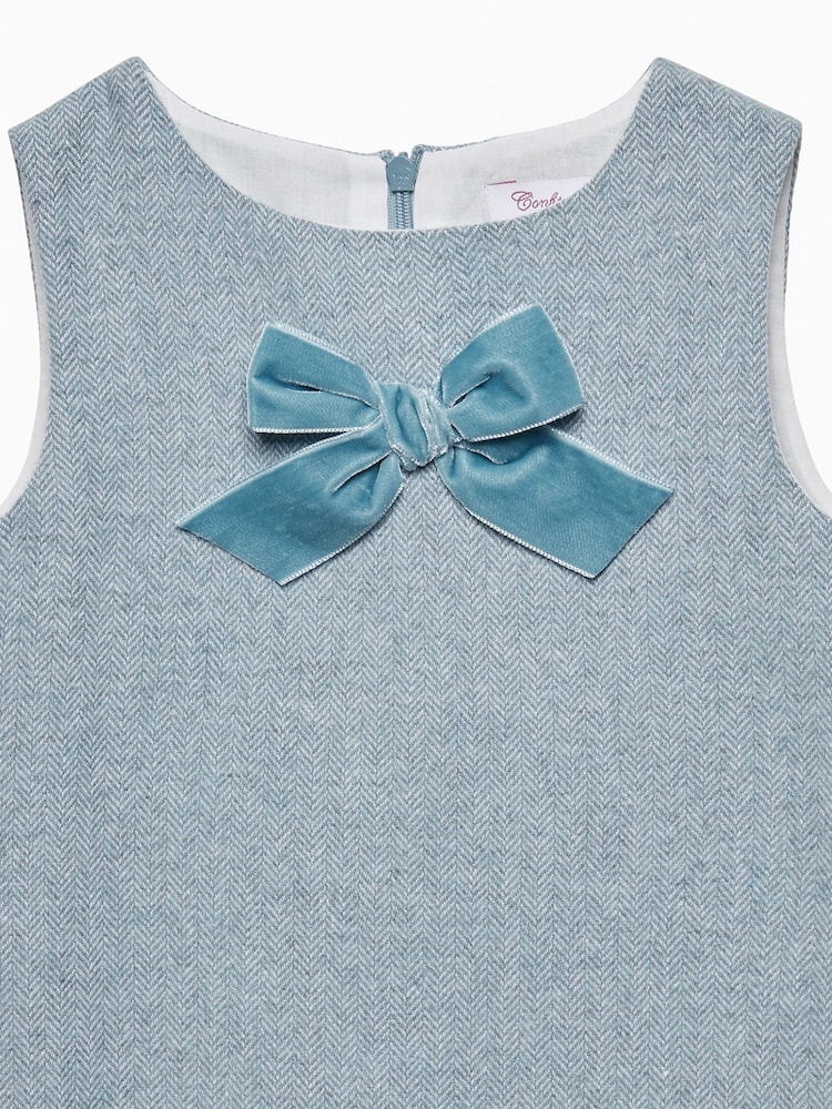 Trotters London Herringbone Georgina Bow Dress - Image 6 of 6