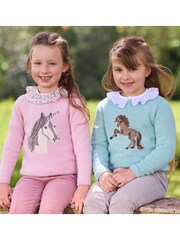 Trotters London Sea Green Galloping Freya Horse Jumper - Image 4 of 4