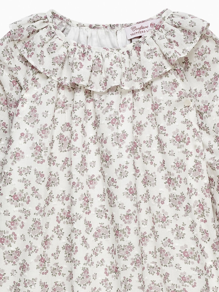 Trotters London White Flora Cotton Blouse - Image 5 of 5