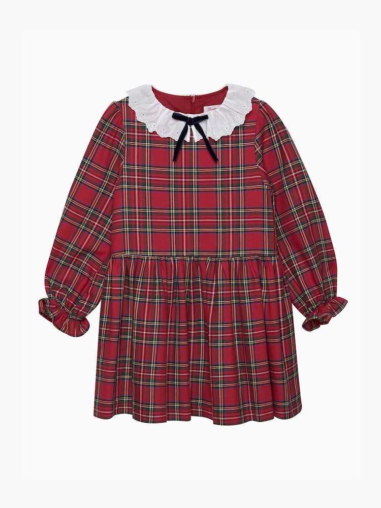 Trotters London Red Tabitha Willow Tartan Dress - Image 1 of 3