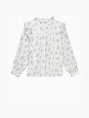 Trotters London Blue Frida Cotton Blouse - Image 4 of 5