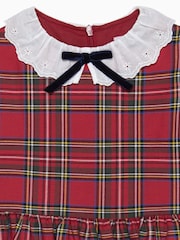 Trotters London Little Red Tabitha Willow Tartan 100% Cotton Dress - Image 3 of 3