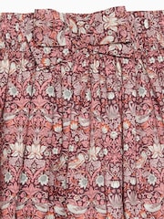 Trotters London Red Liberty Print Plum Strawberry Thief Ric Rac 100% Cotton Skirt - Image 3 of 3