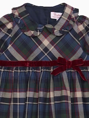 Trotters London Blue Little Bonnie Tartan 100% Cotton Dress - Image 3 of 3
