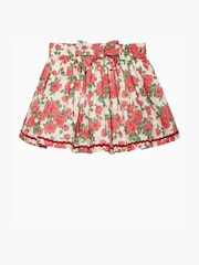 Trotters London Red Liberty Print 100% Cotton Carline Rose Skirt - Image 1 of 3