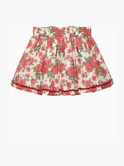 Trotters London Red Liberty Print 100% Cotton Carline Rose Skirt - Image 2 of 3