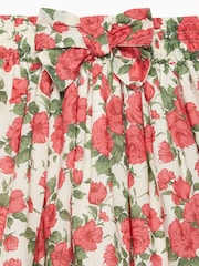 Trotters London Red Liberty Print 100% Cotton Carline Rose Skirt - Image 3 of 3
