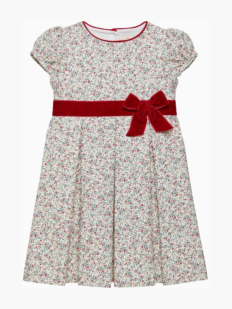 Trotters London Gold Floral Ruby Party Dress - Image 1 of 3