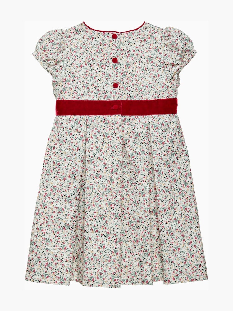 Trotters London Gold Floral Ruby Party Dress - Image 2 of 3
