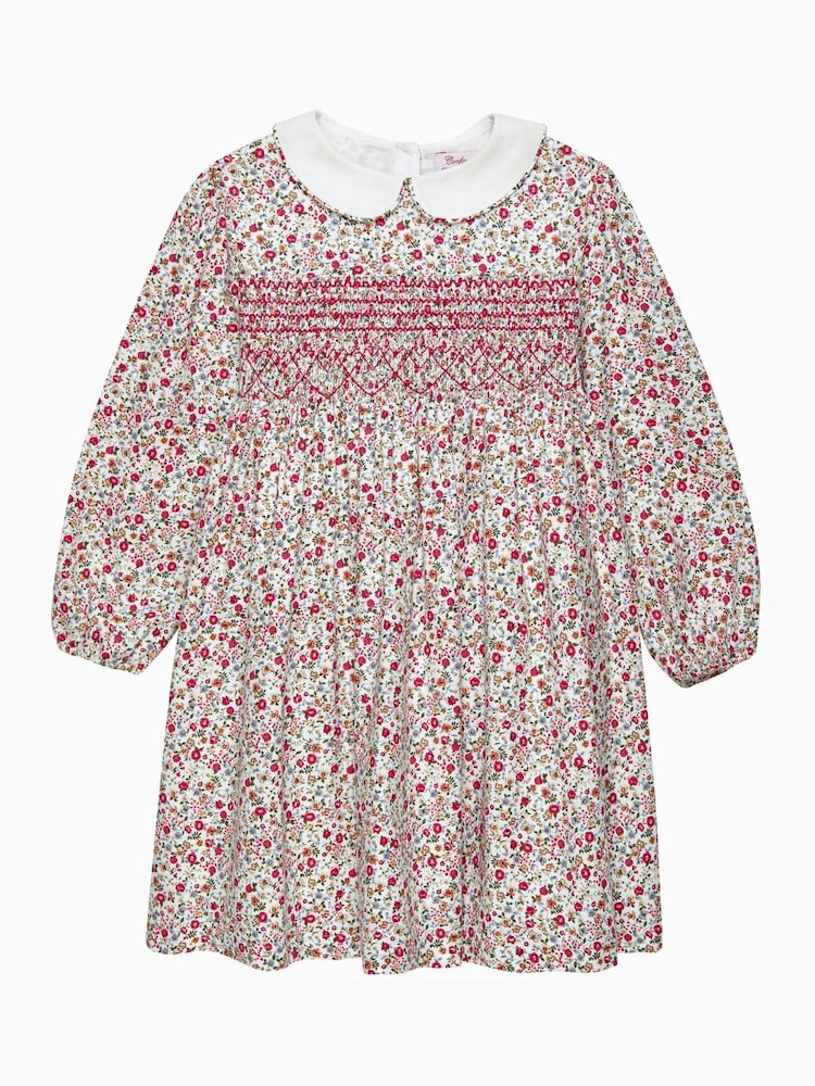 Trotters London Arabella Floral Smocked Cotton Dress - Image 1 of 3
