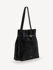 Manu Atelier Black Suede Leather Tote Du Jour Bag - Image 3 of 8
