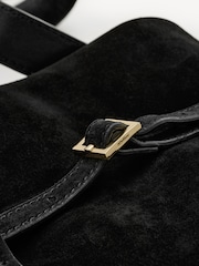 Manu Atelier Black Suede Leather Tote Du Jour Bag - Image 7 of 8