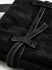 Manu Atelier Black Suede Leather Tote Du Jour Bag - Image 8 of 8