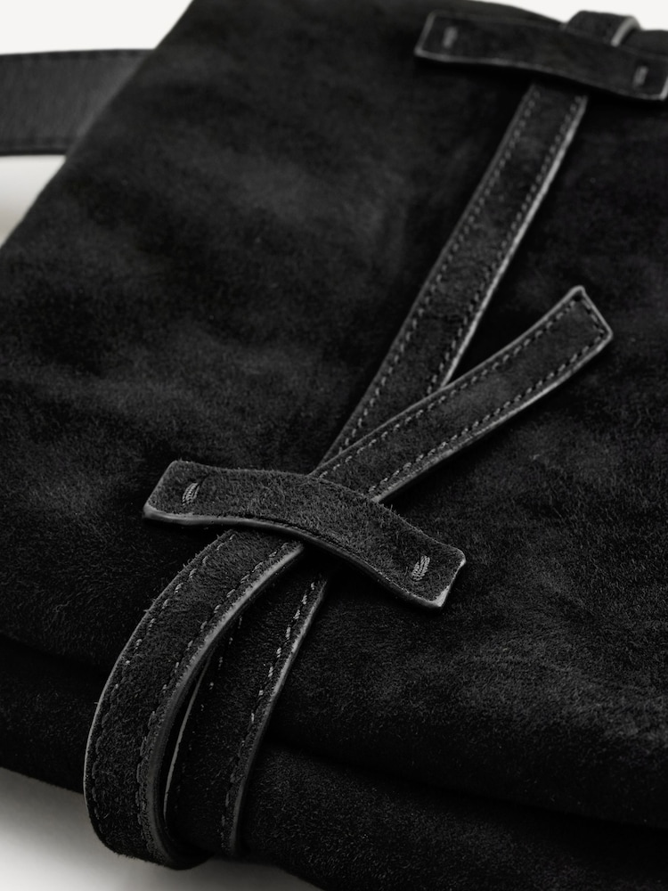 Manu Atelier Black Suede Leather Tote Du Jour Bag - Image 8 of 8