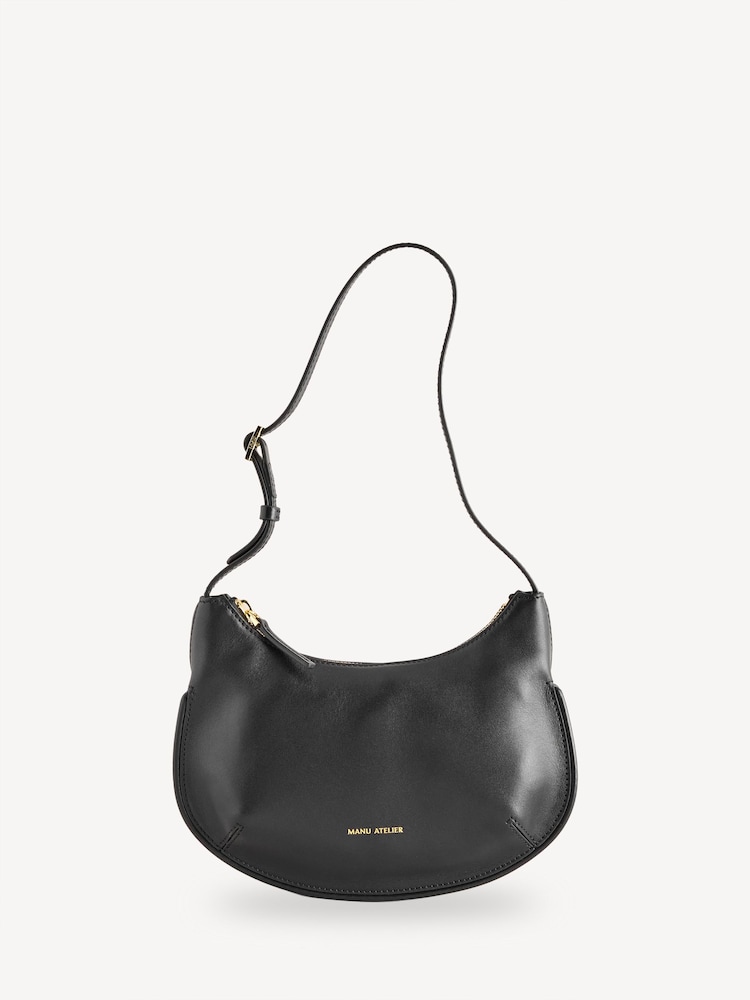 Manu Atelier Black Suede Leather Ilda Bag - Image 1 of 9